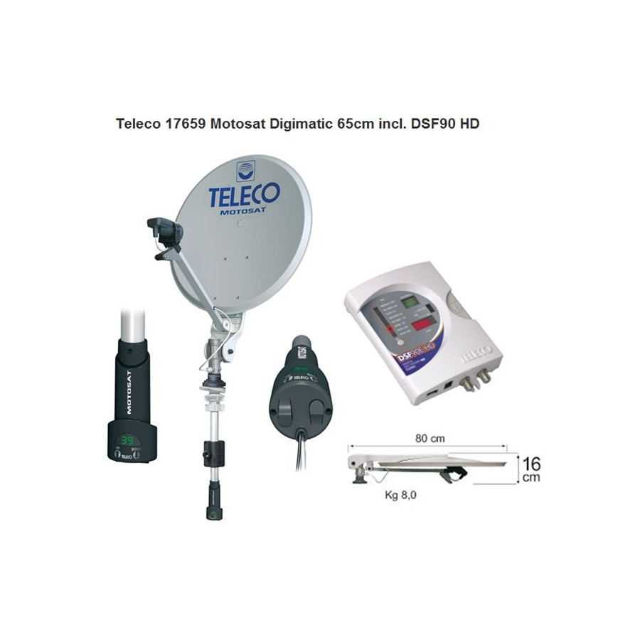 Teleco Motosat Digimatic 65cm + DSF90E HD BX
