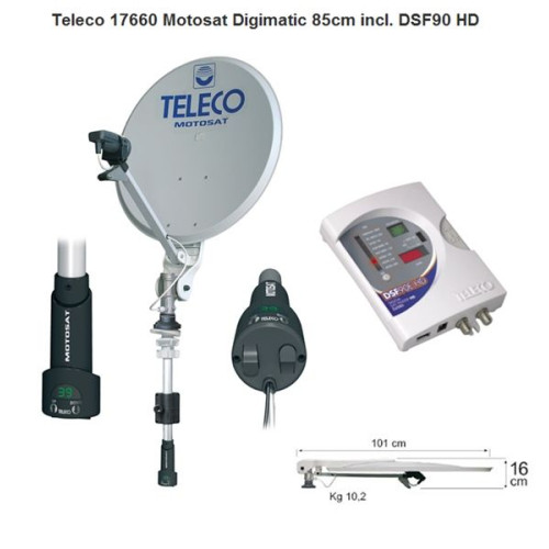 Teleco Motosat Digimatic 85cm + DSF90E HD BLX