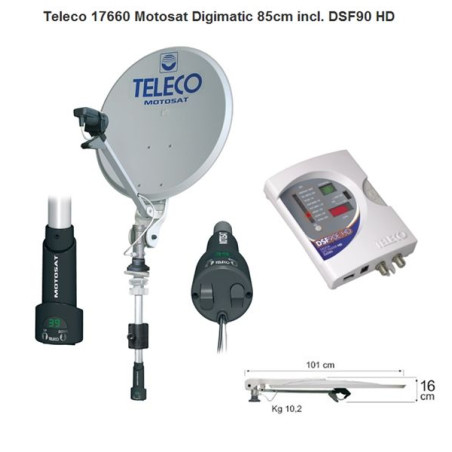 Teleco Motosat Digimatic 85cm + DSF90E HD BLX