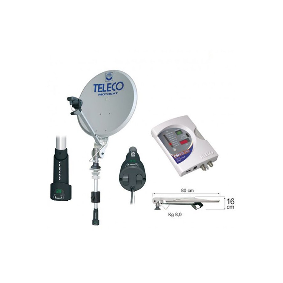 Teleco Motosat Digimatic SM 65cm + DSF90E HD BX, Short mast