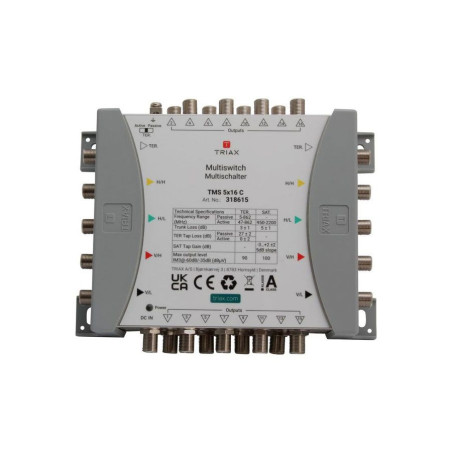 Triax TMS 5x16 Cascade Multiswitch 5 in 16 uit