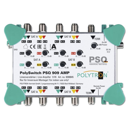 Polytron PSQ 909 AMP Multiswitch lijnverst. 9 in 9 uit opop