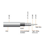 Global Invacom 3.0-35 FC/PC Optical Fibre cable 35m
