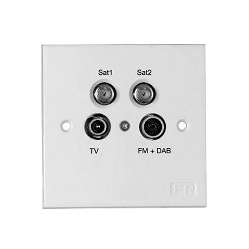 Fracarro TV / FM + DAB / SAT / SAT WCD incl. Cover pl. Stop box opop