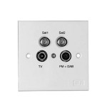 Fracarro TV/FM+DAB/SAT/SAT WCD incl. afdekpl. Einddoos opop