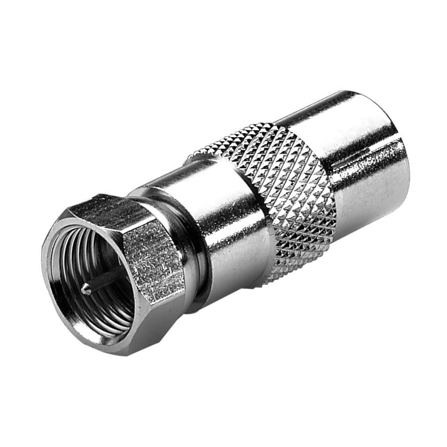 F-Connector Verloop F-male/IEC-female