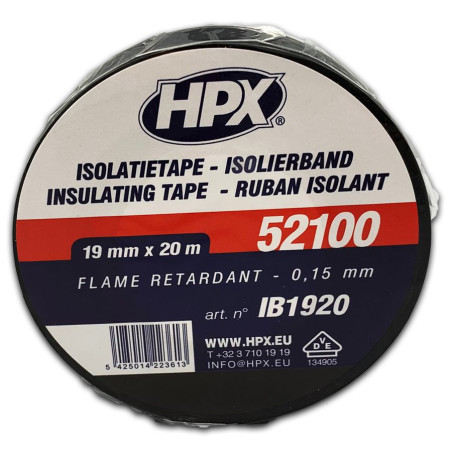 PVC insulating tape VDE black (10 meters, 19 mm)