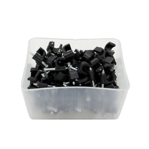 Cable clips 5mm black 100pcs