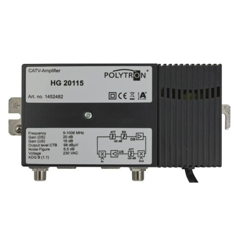 Polytron HG30115 1GHz, 0-30db, 4-65Arp25dB, EQ, 115dBμV