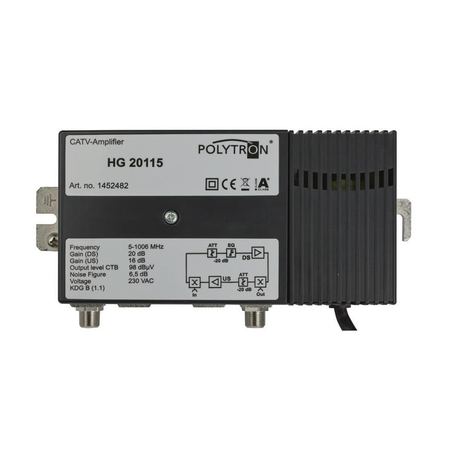 Polytron HG30115 1Ghz, 0-30dB, 4-65ARP25dB, Eq, 115dBµV