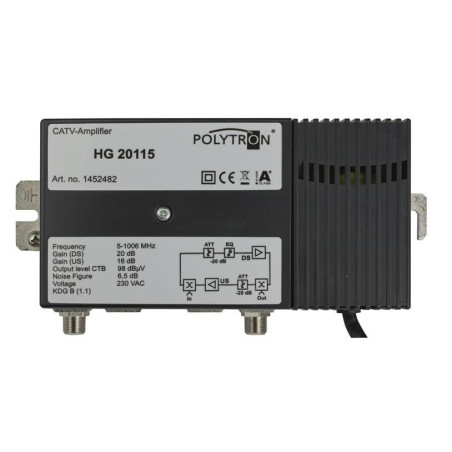 Polytron HG30115 1Ghz, 0-30dB, 4-65ARP25dB, Eq, 115dBµV