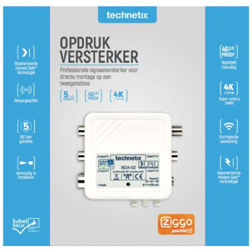 Technetix BDA-02-S Shop imprint Amplifier Ziggo Suitable