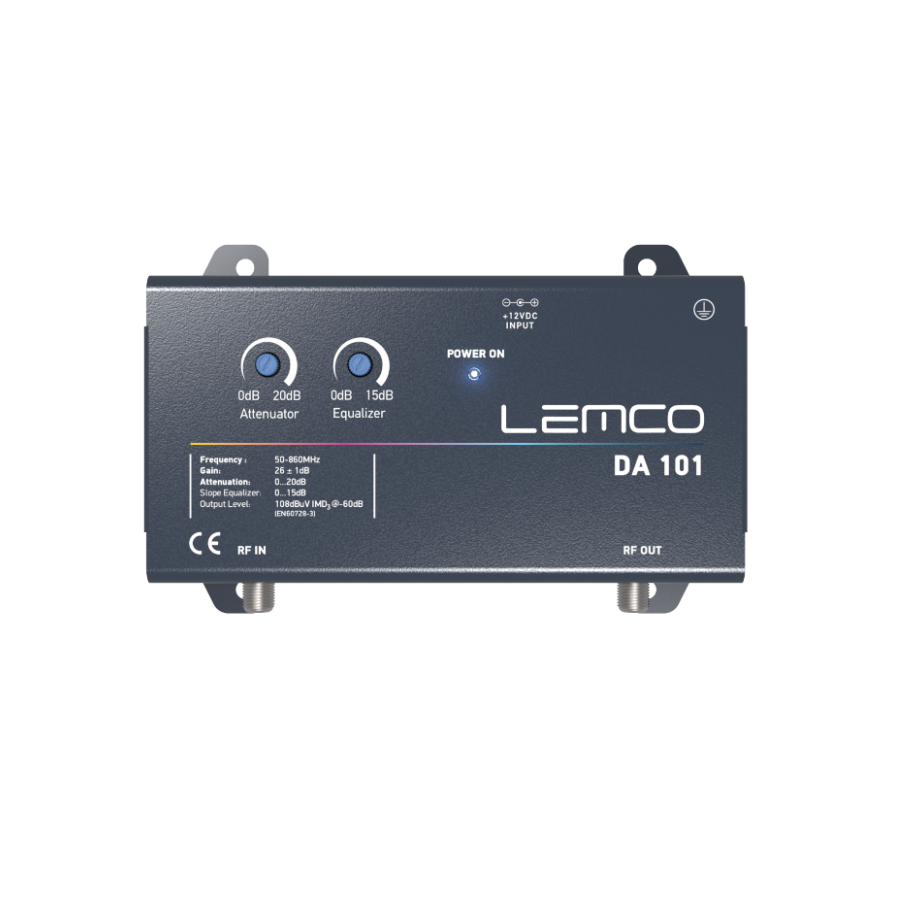 Lemco DA101 Full band 26dB/108dbuV output met equalizer