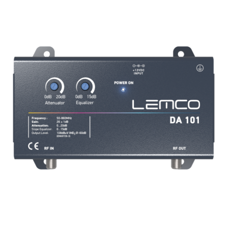 Lemco DA101 FULL BAND 26DB / 108DBUV Output with Equalizer