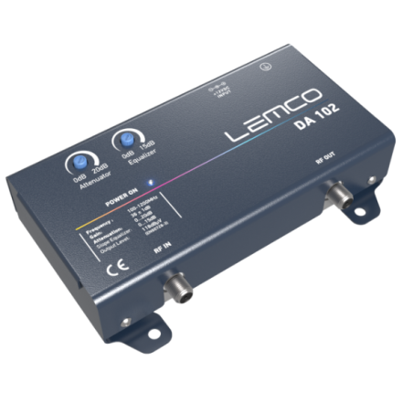 Lemco DA102 FULL BAND 36DB / 118DBUV Output with Equalizer