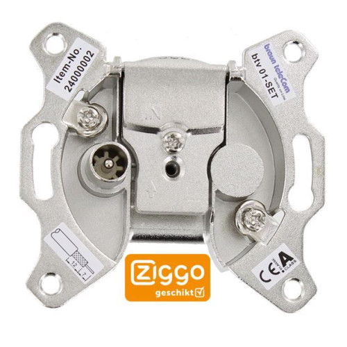 Braun Telecom BTV01 set single-hole end box incl. Cover plate