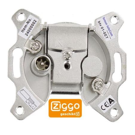 Braun Telecom BTV01 set single-hole end box incl. Cover plate