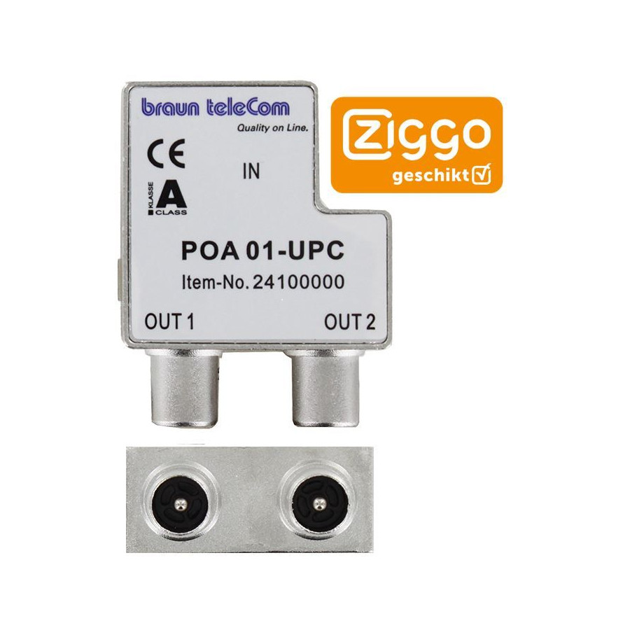 Braun Telecom POA 01 B UPC Print 2V IEC distributor Male