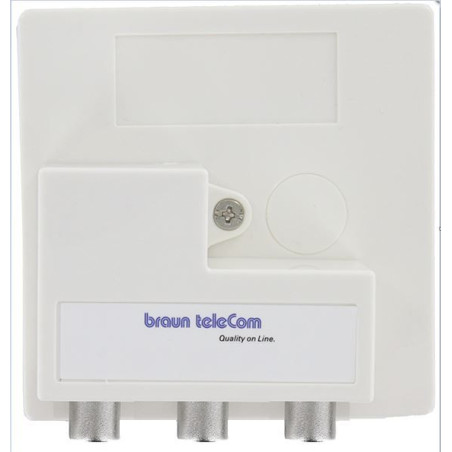 Braun Telecom POA 03 UPC Opdruk 3v IEC verdeler male