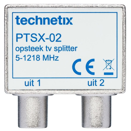 Technetix PTSX-02-S Shop IEC Push-On Splitter Ziggo Suitable