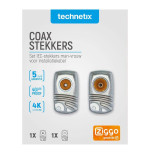 Technetix IECMF-A+S SHOP 2 x IEC Stekker m/f Ziggo Geschikt
