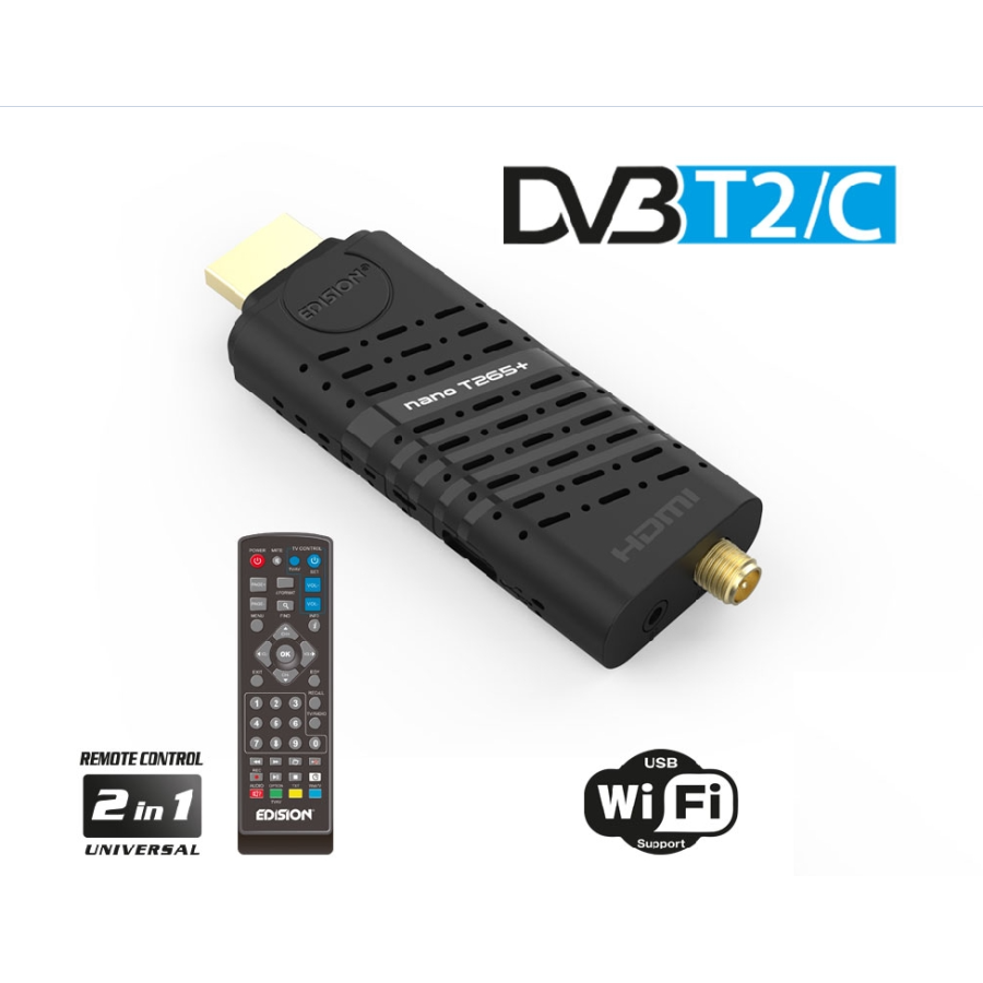 Edision Nano T265 + DVB-T2 / C tuner H.265 / HEVC,Edision Nano T265 + DVB-T2 / C tuner H.265 / HEVC