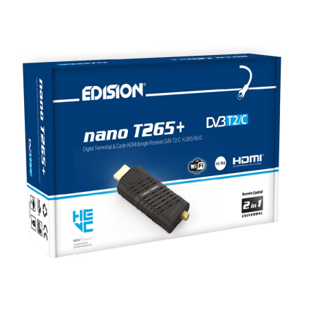 Edision Nano T265 + DVB-T2 / C tuner H.265 / HEVC,Edision Nano T265 + DVB-T2 / C tuner H.265 / HEVC