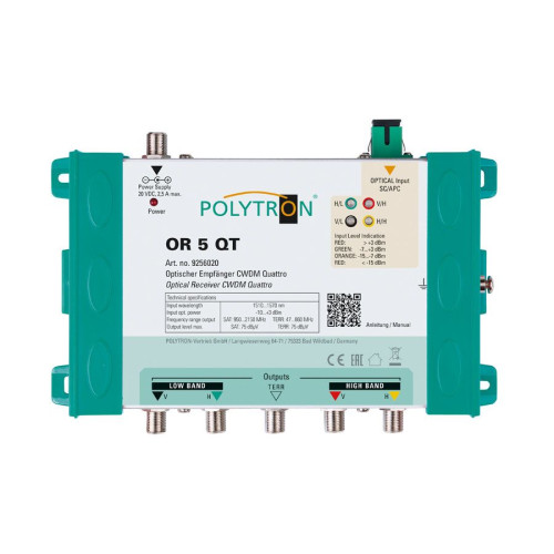 Polytron OR 5 QT CWDM Optical to Coax Converter QUATTRO