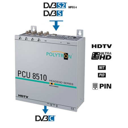 Polytron PCU8510 FTA compact Heading DVB-S2 DVB-C