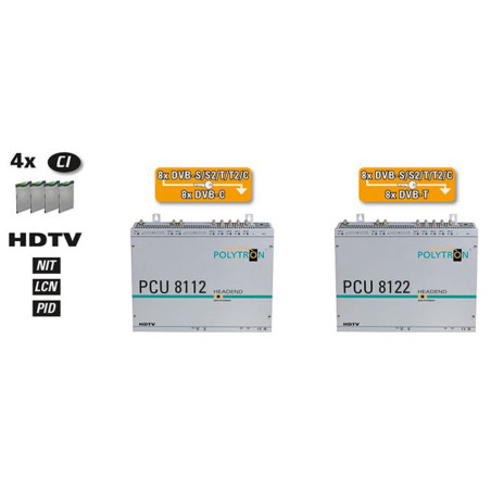 Polytron PCU8112 4CI + 4TFA Compact Heading S2 / T2 / CDVB-C (T)