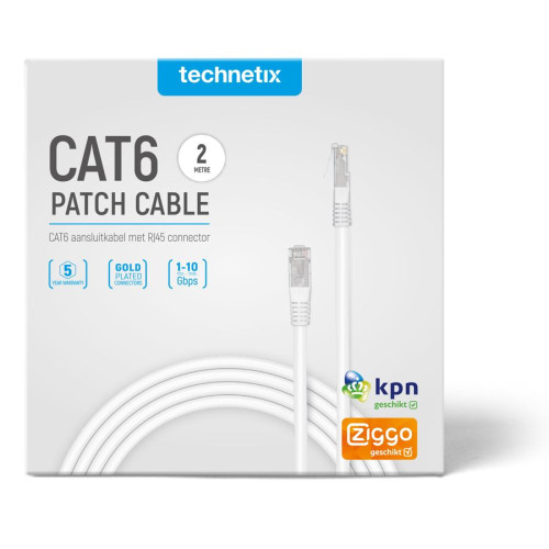 Technetix Cat6-2m shop cat6 patch cable 2 mtr.