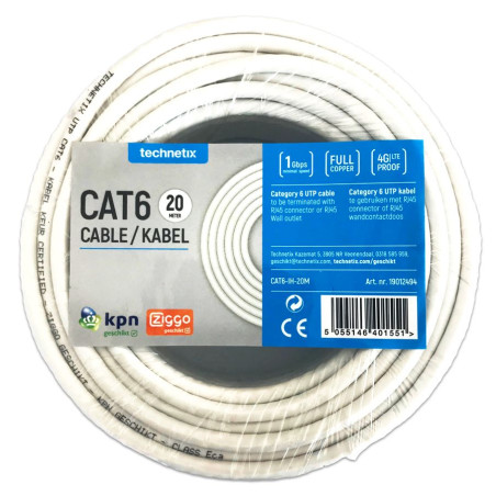 Technetix CAT6-IH-20M CAT6 UTP installation cable 20 m. ECA
