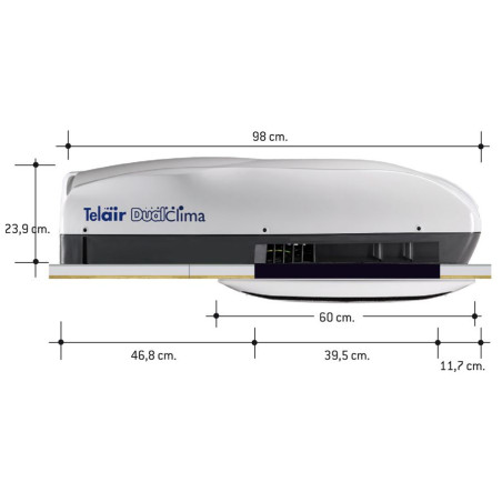 Telair Dual-Clima 12500H Airco/Heater/RC 1520W 10500BTU 3,10