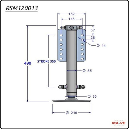 MA-VE KIT IVECO 35/55Q before 2020 battery passenger side