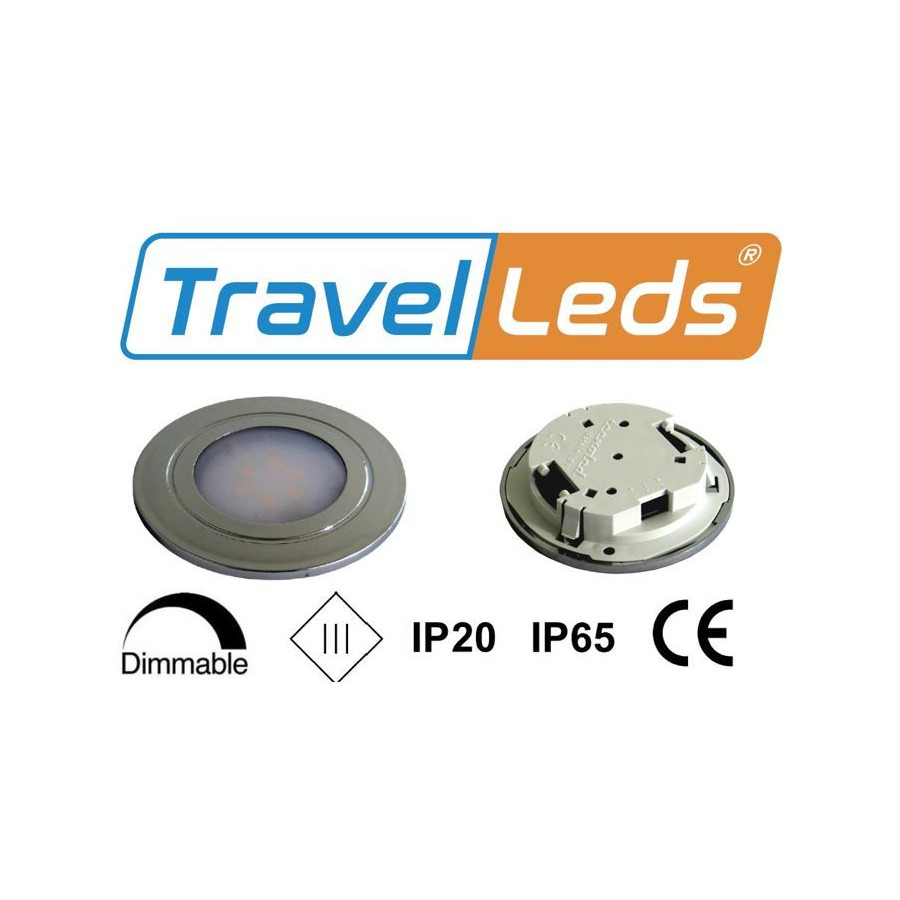 TravelLeds Inb Spot CH 80mm 6 + 6 LEDs 3K + 6K Screw