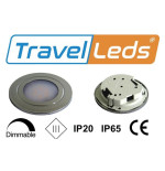 TravelLeds inb spot Ch 80mm 6+6 Leds 3K+6K schroef