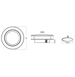 TravelLeds Inb Spot CH 80mm 6 + 6 LEDs 3K + 6K Screw