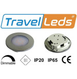 TravelLeds inb spot Ch 70mm 6+6 Leds 3K+6K schroef