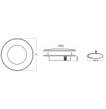 TravelLeds Inb Spot CH 70mm 6 + 6 LEDs 3K + 6K Screw