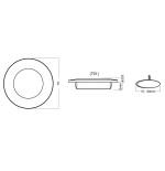 TravelLeds Inb Spot CH70mm 6 + 6 LEDs 3K + 6K clamp