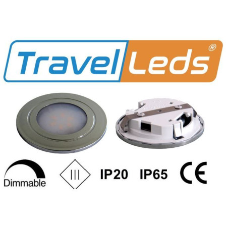 TravelLeds Inb Spot CH 80mm 6 + 6 LEDs 3K + 6K clamp
