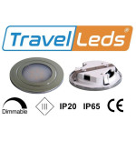 TravelLeds inb spot Ch 80mm 6+6 Leds 3K+6K klem