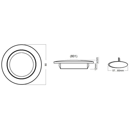 TravelLeds Inb Spot CH 80mm 6 + 6 LEDs 3K + 6K clamp