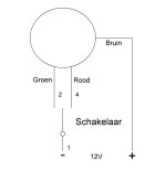 TravelLeds inb spot zwart 70mm 6+6 Leds 3K+6K schroef