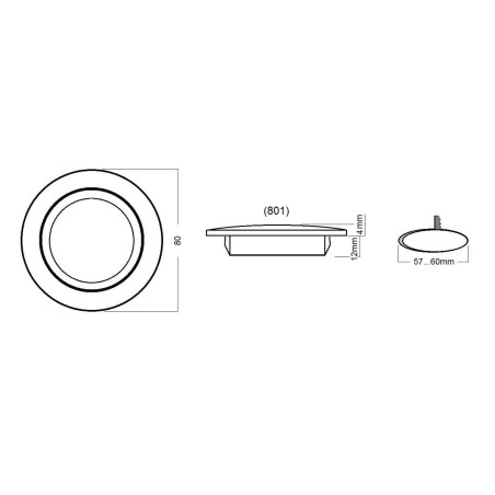 TravelLeds Inb Spot Black 80mm 6 + 6 LEDs 3K + 6K clamp