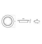 TravelLeds Inb Spot Black 80mm 6 + 6 LEDs 3K + 6K clamp