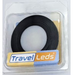 TravelLeds inb spot zwart 80mm 6+6 Leds 3K+6K klem