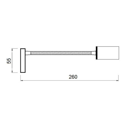 TravelLeds opb spot Ch flex led 5K 260mm opaal switch