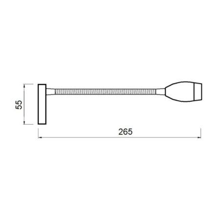 TravelLeds opb spot Ch flex led 5K 260mm Ch schakelaar