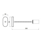 TravelLeds opb spot Ch flex led 5K 260mm opaal switch/usb